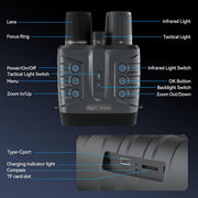 4K night vision binoculars for camping, wildlife watching, and outdoor security