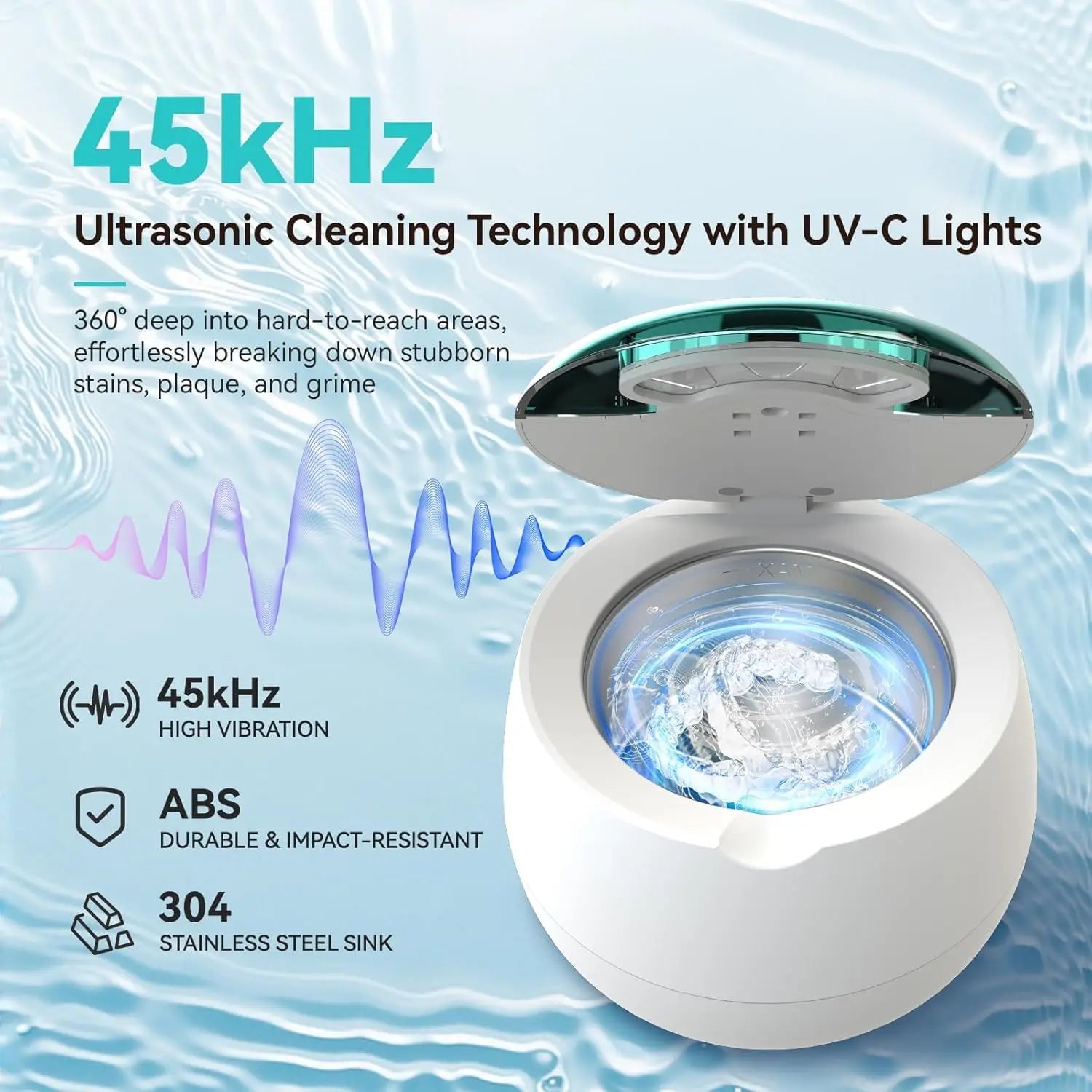 Ultrasonic Retainer Cleaner with UV Light