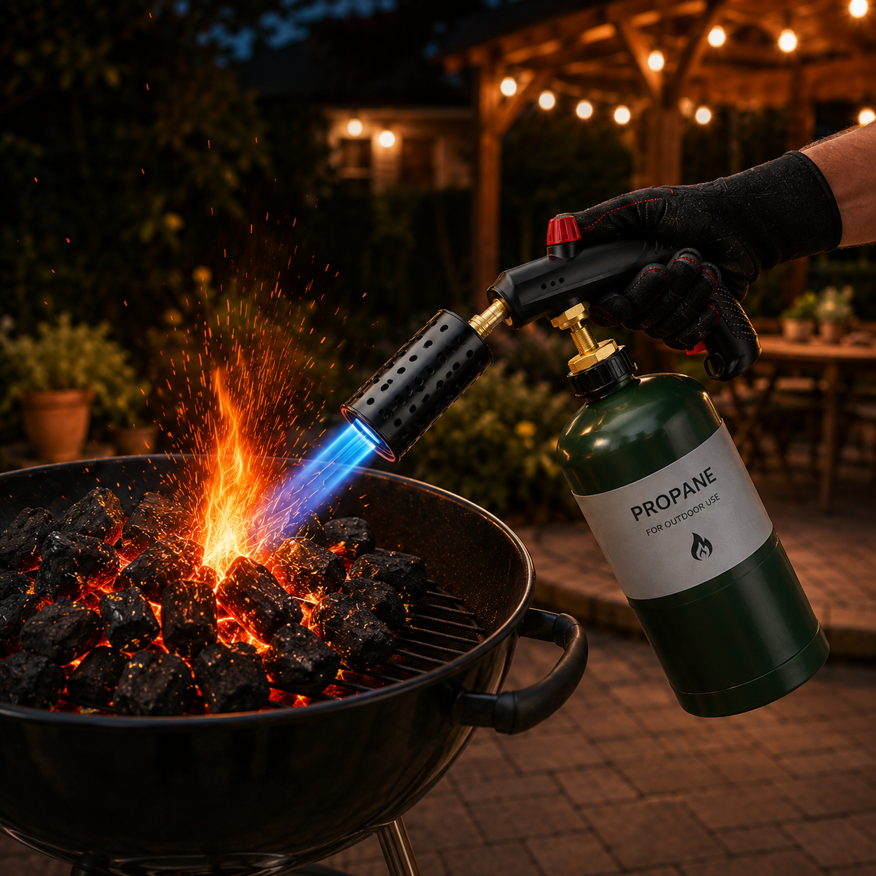 Housmax Handheld Flame Gun - Adjustable Fire Starter for Outdoor Campfires & Grilling