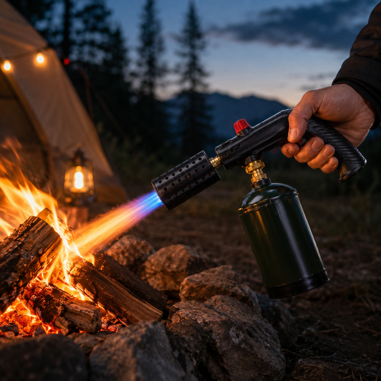 Housmax Handheld Flame Gun - Adjustable Fire Starter for Outdoor Campfires & Grilling