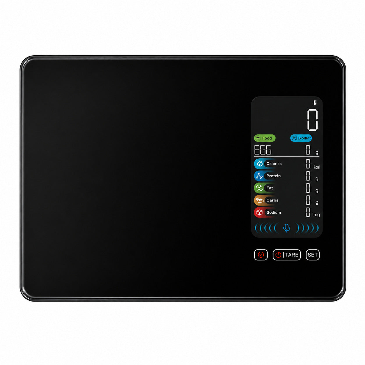 Housmax Smart Food Scale with Built-In Nutrition Database（Black）