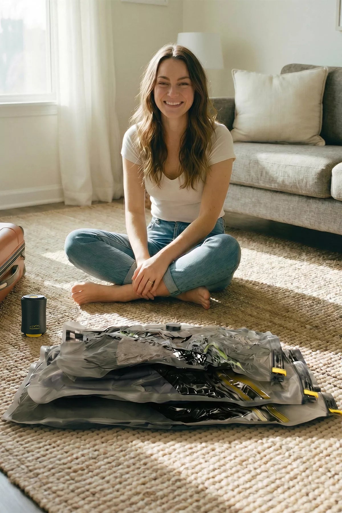 Vacuum Compression Bags for Comforters, Blankets, and Seasonal Clothing -18 Pack