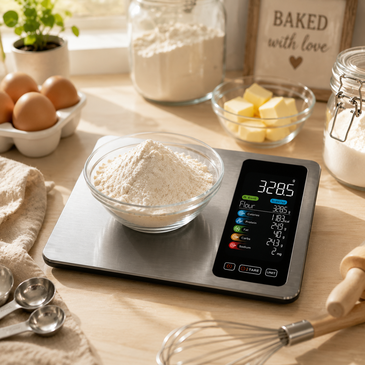 Housmax Smart Nutrition Food Scale | Digital Kitchen Scale with Calorie & Tracker