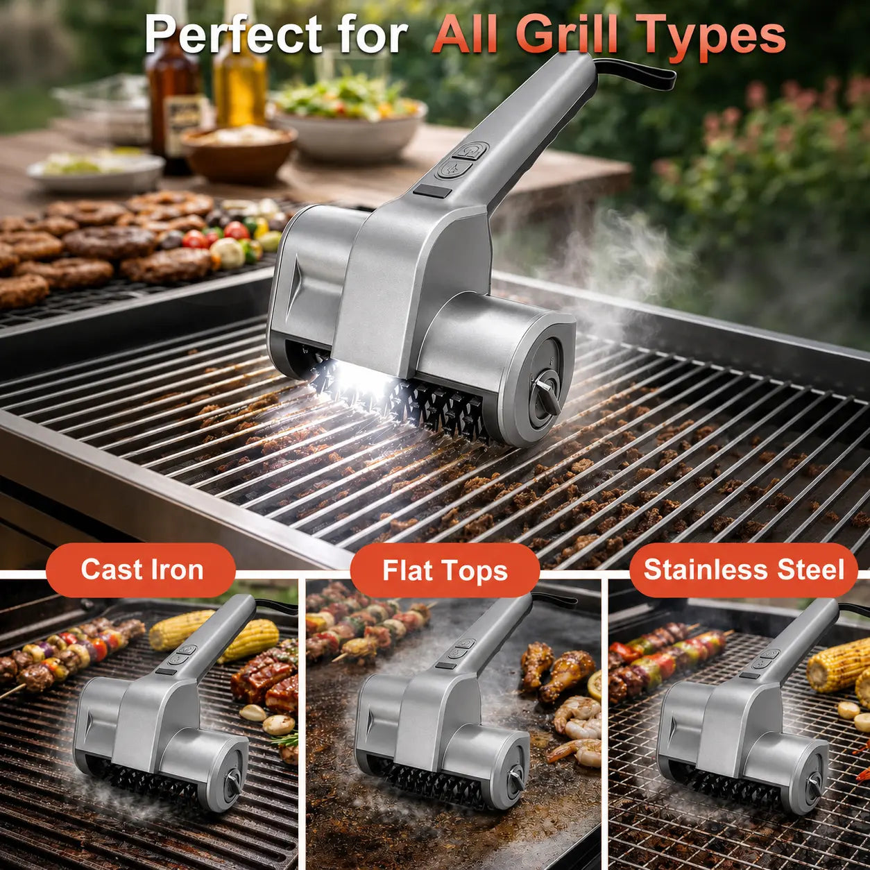 Electric Grill Brush for Outdoor Grill