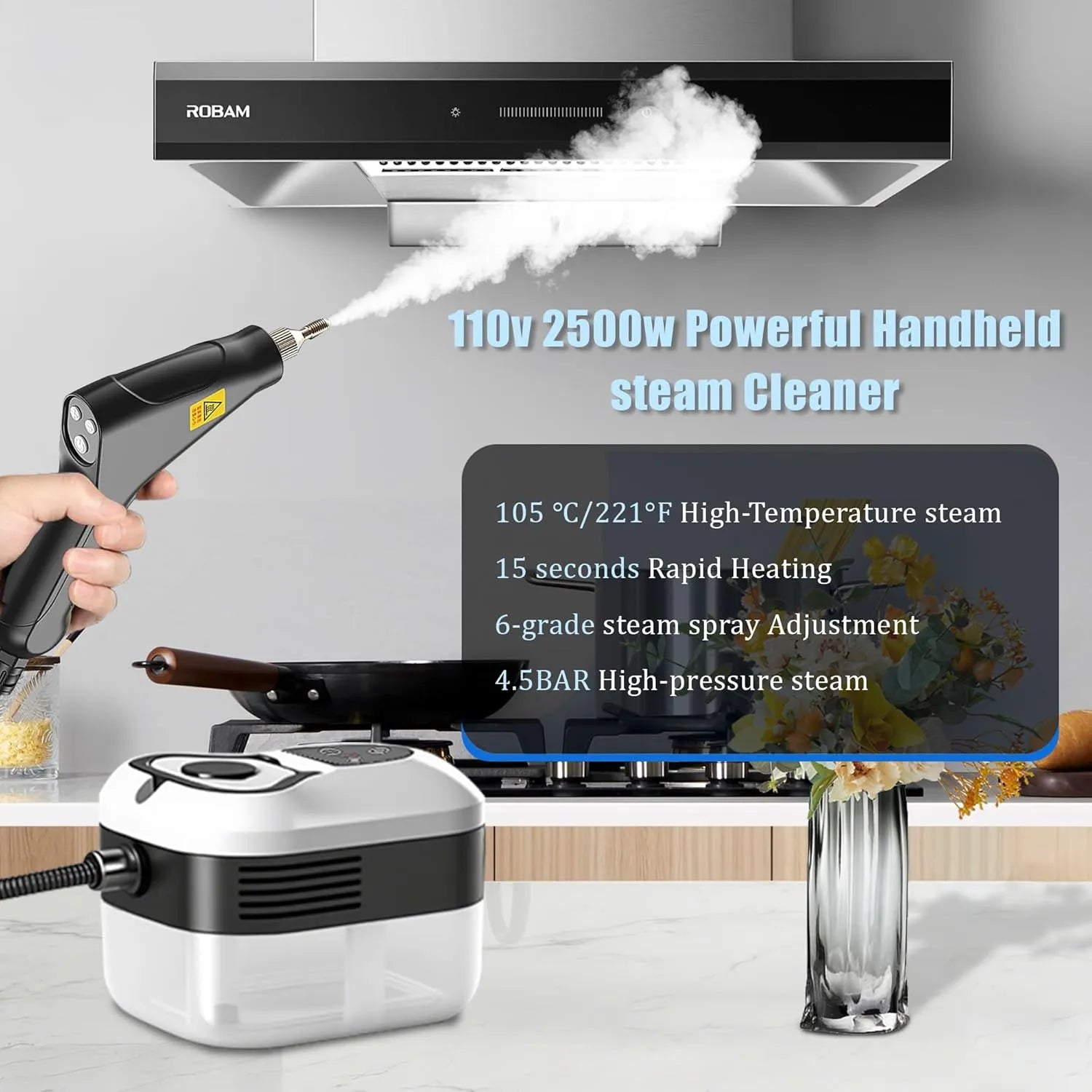 2500W Handheld Steam Cleaner