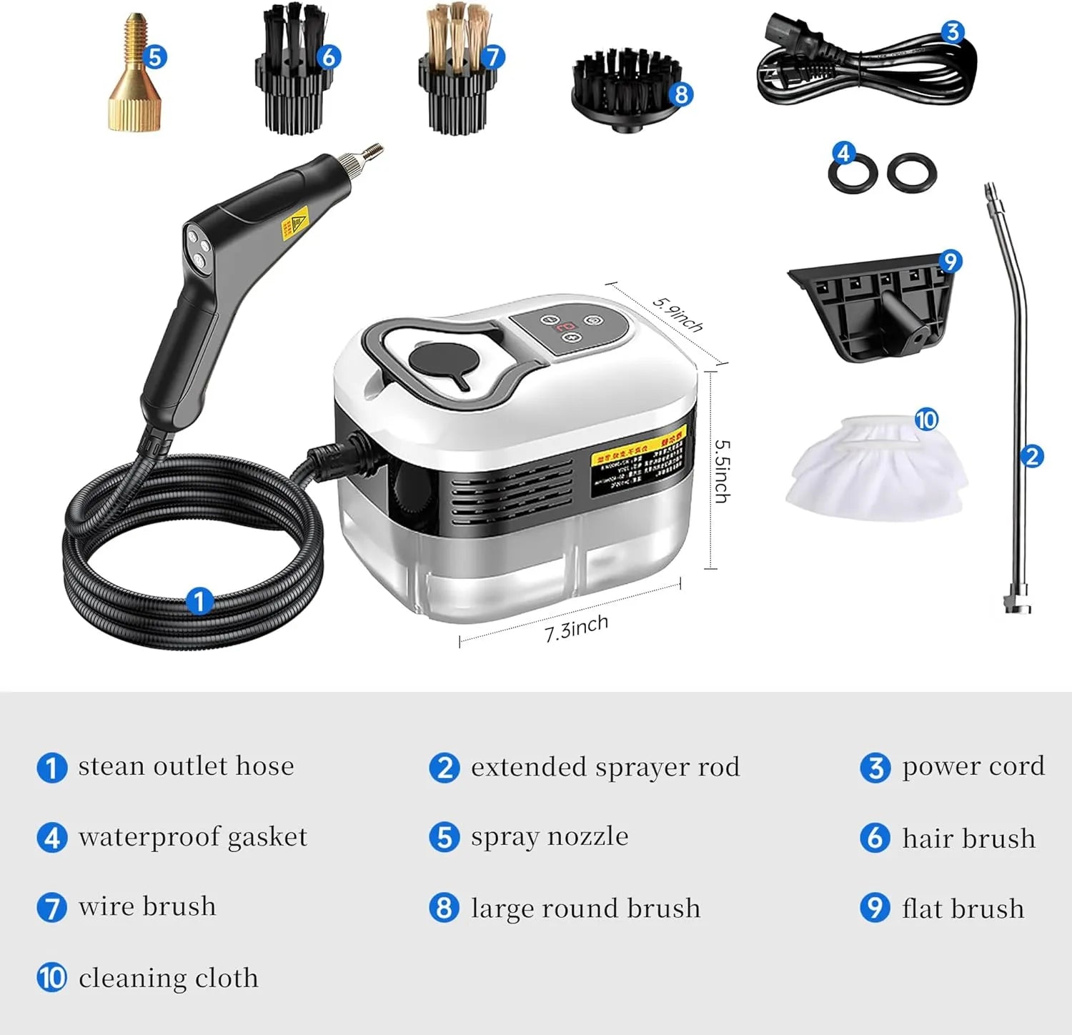 2500W Handheld Steam Cleaner