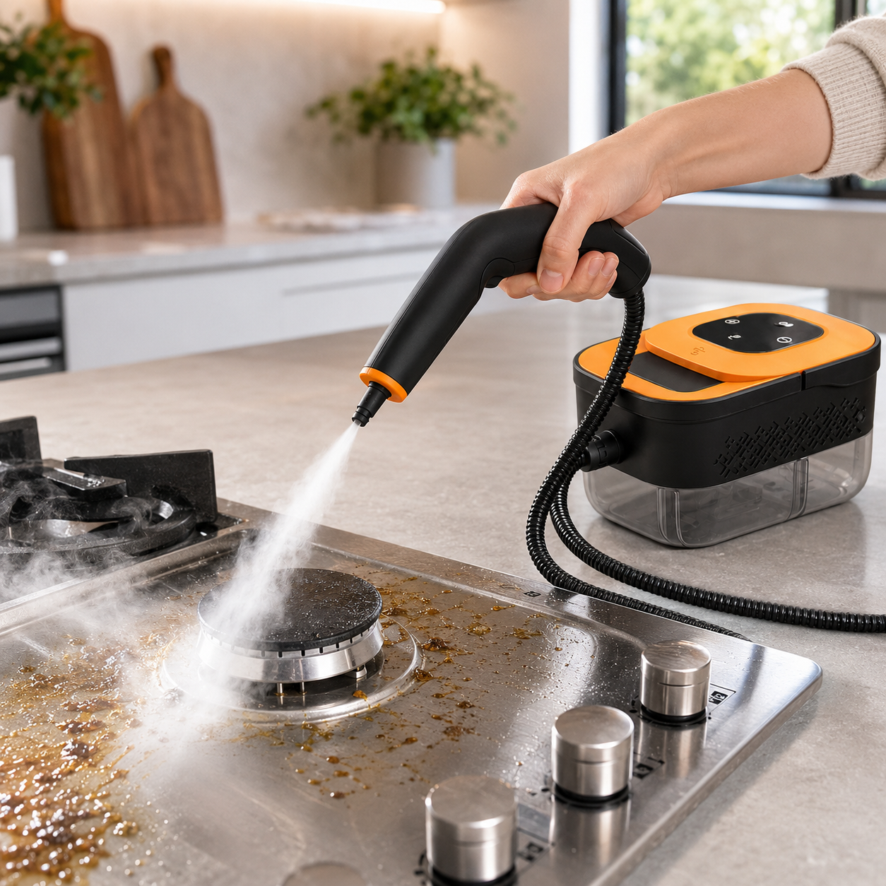 Housmax Steam Cleaner - Multi-Surface Deep Cleaning Machine with 1.2L Transparent Water